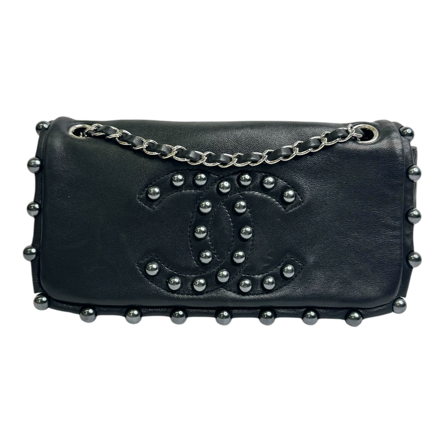 Chanel Lambskin Pearl Obsession Flap Black