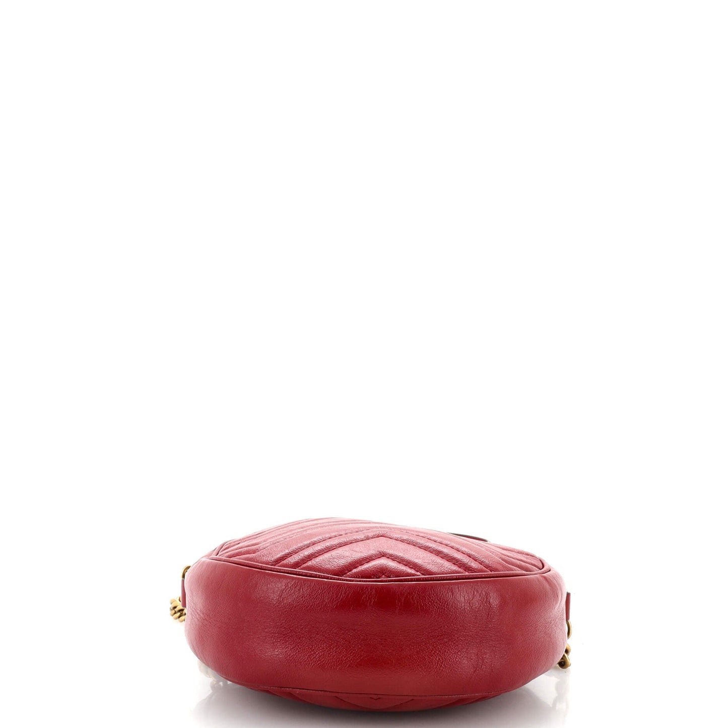 GG Marmont Round Shoulder Bag Matelasse Leather Mini