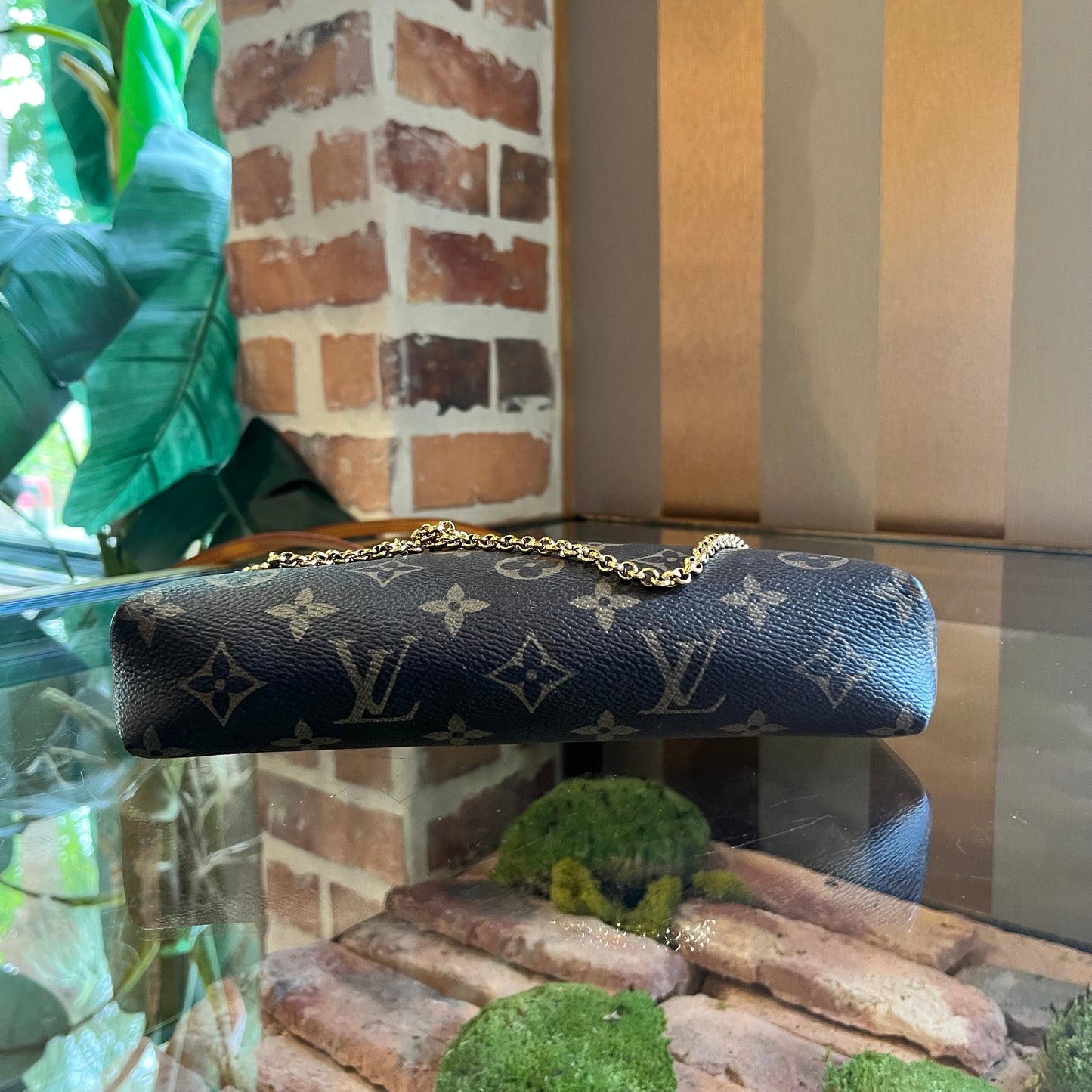 LOUIS VUITTON Pallas Clutch Monogram Canvas Crossbody