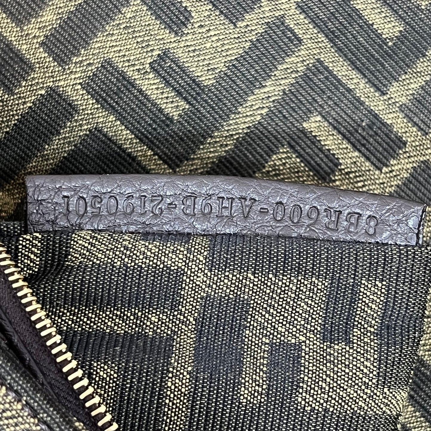 FENDI 1974 Baguette Embroidered FF Jacquard Shoulder Bag