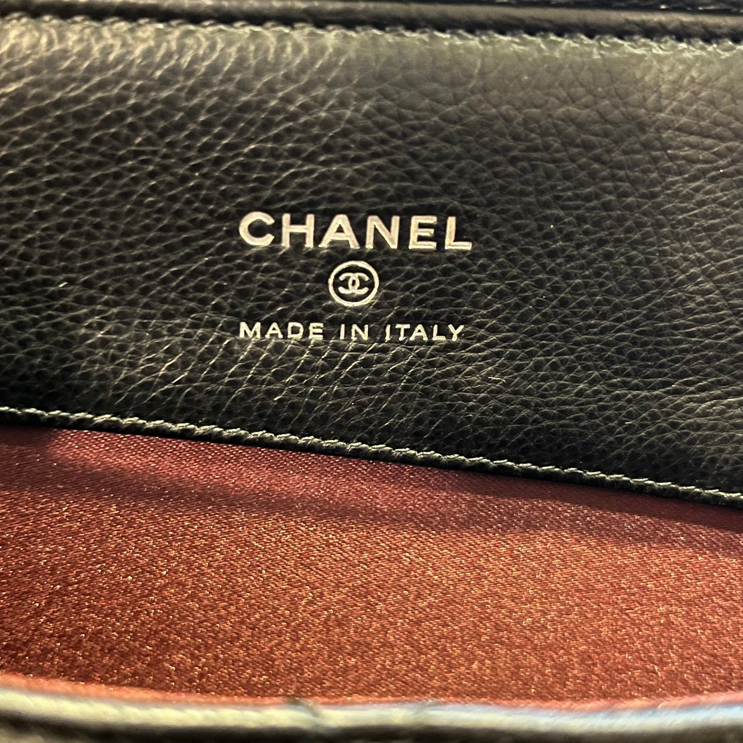 CHANEL CC Waiter Caviar Crossbody Bag