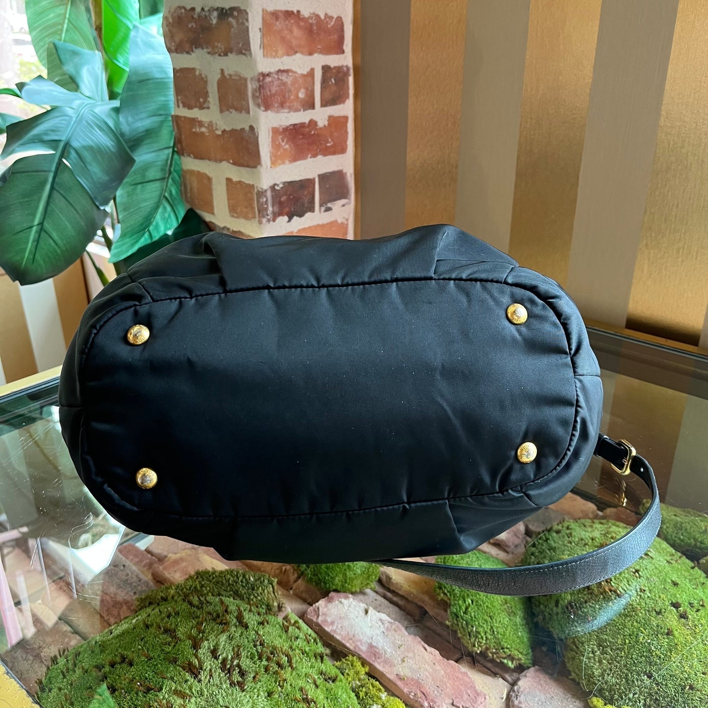 PRADA Nylon Black Two Way Shoulder Bag