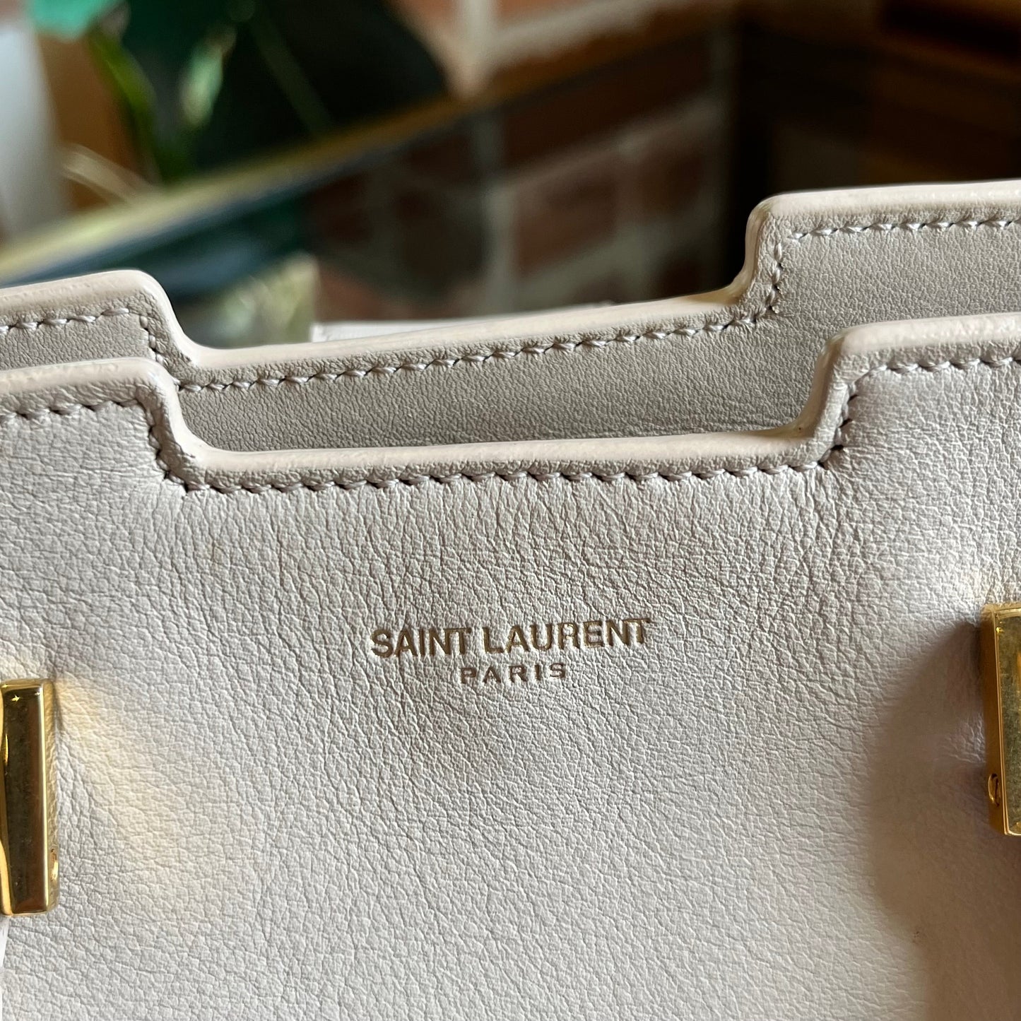SAINT LAURENT Classic Y Cabas Small Calfskin Satchel Bag