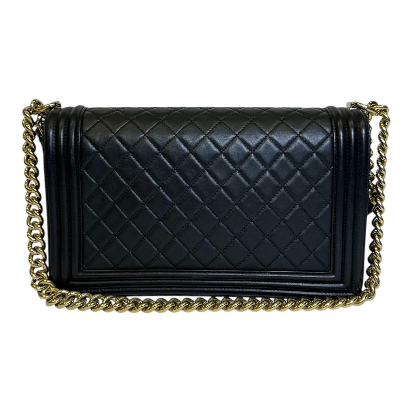 Chanel Lambskin Quilted Medium Boy Flap Black