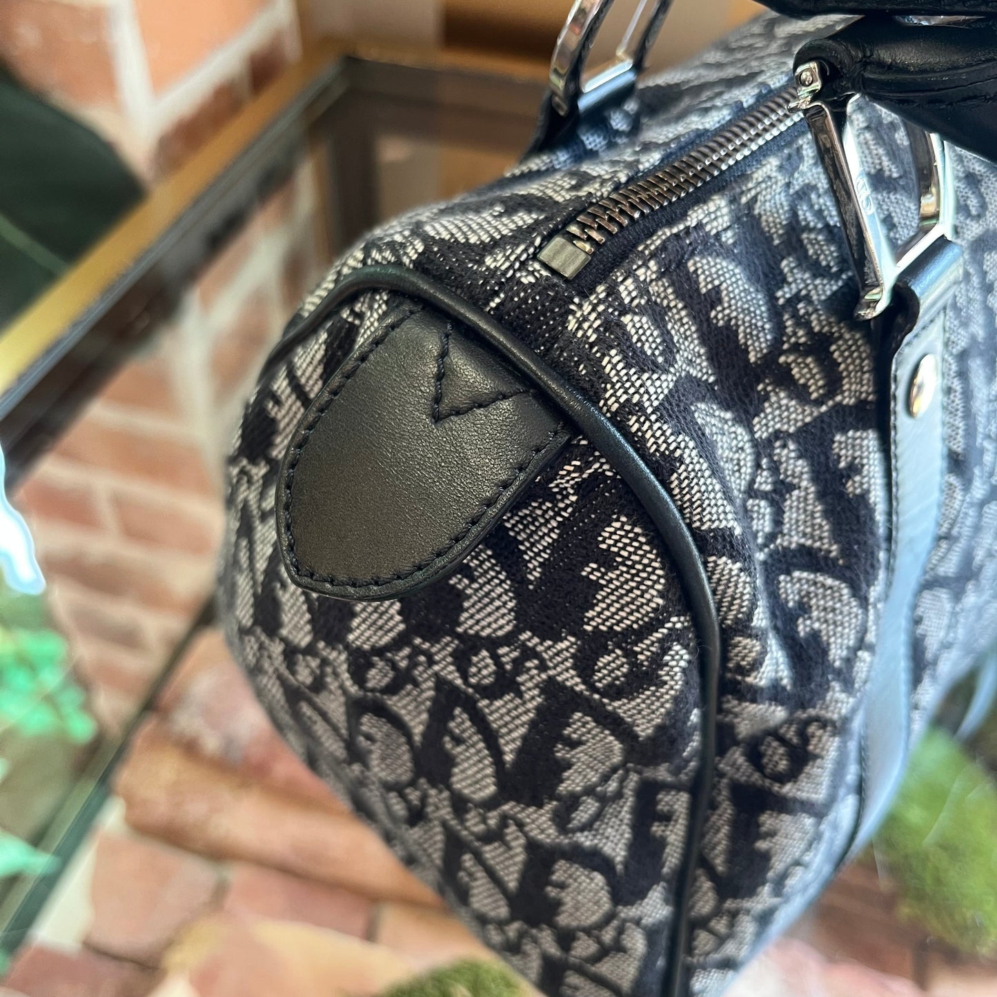 CHRISTIAN DIOR Trotter Canvas Satchel