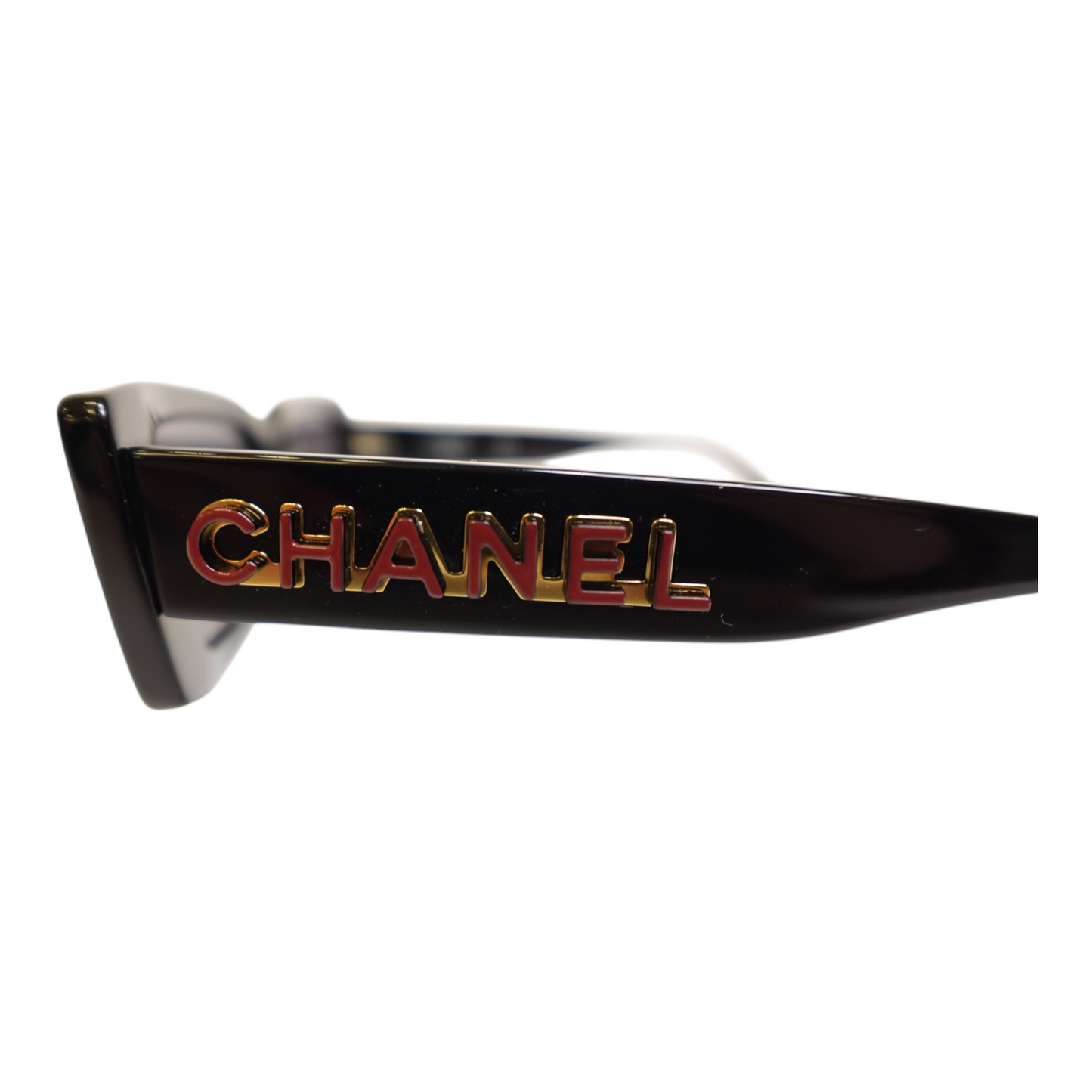 Chanel CC Black Rectangular Sunglasses