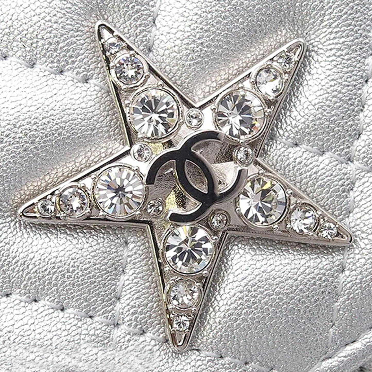 Chanel Metallic Lambskin Crystal Star Chain Belt Bag