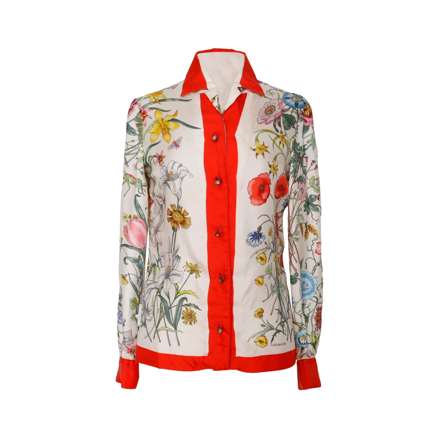 GLM--  Flora Silk Shirt - '60s