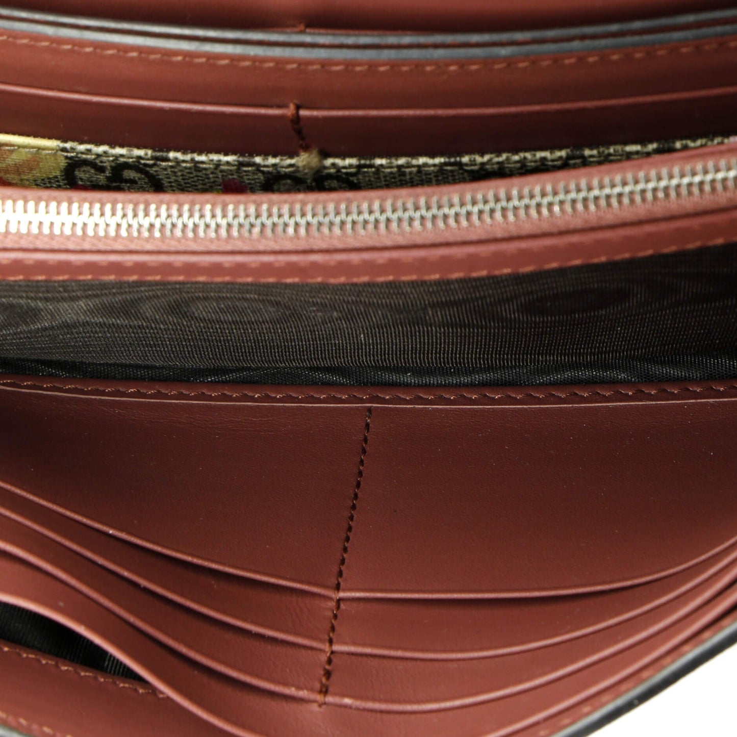 Continental Wallet Blooms Print GG Coated Canvas
