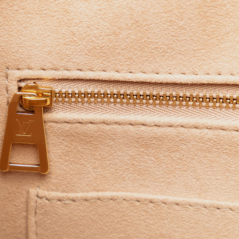Louis Vuitton Monogram On The Go MM Handbag M46060 White PVC Leather  Louis Vuitton