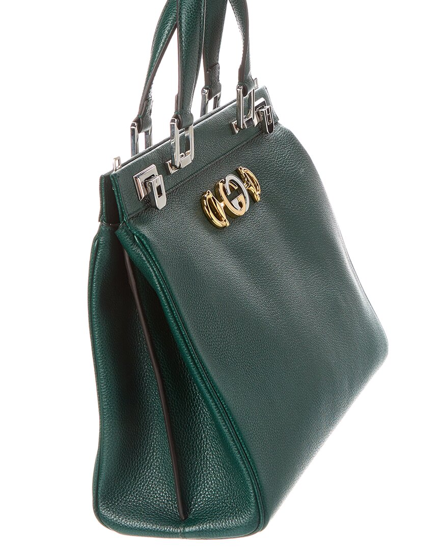 Gucci Zumi Medium Leather Top Handle Tote