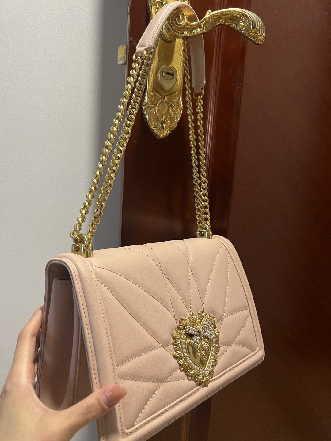 GLAMI Large Devotion Bag In Quilted Nappa Pale Pink For Women 10in/26cm GLAMI GLAMI6651AV96780412
