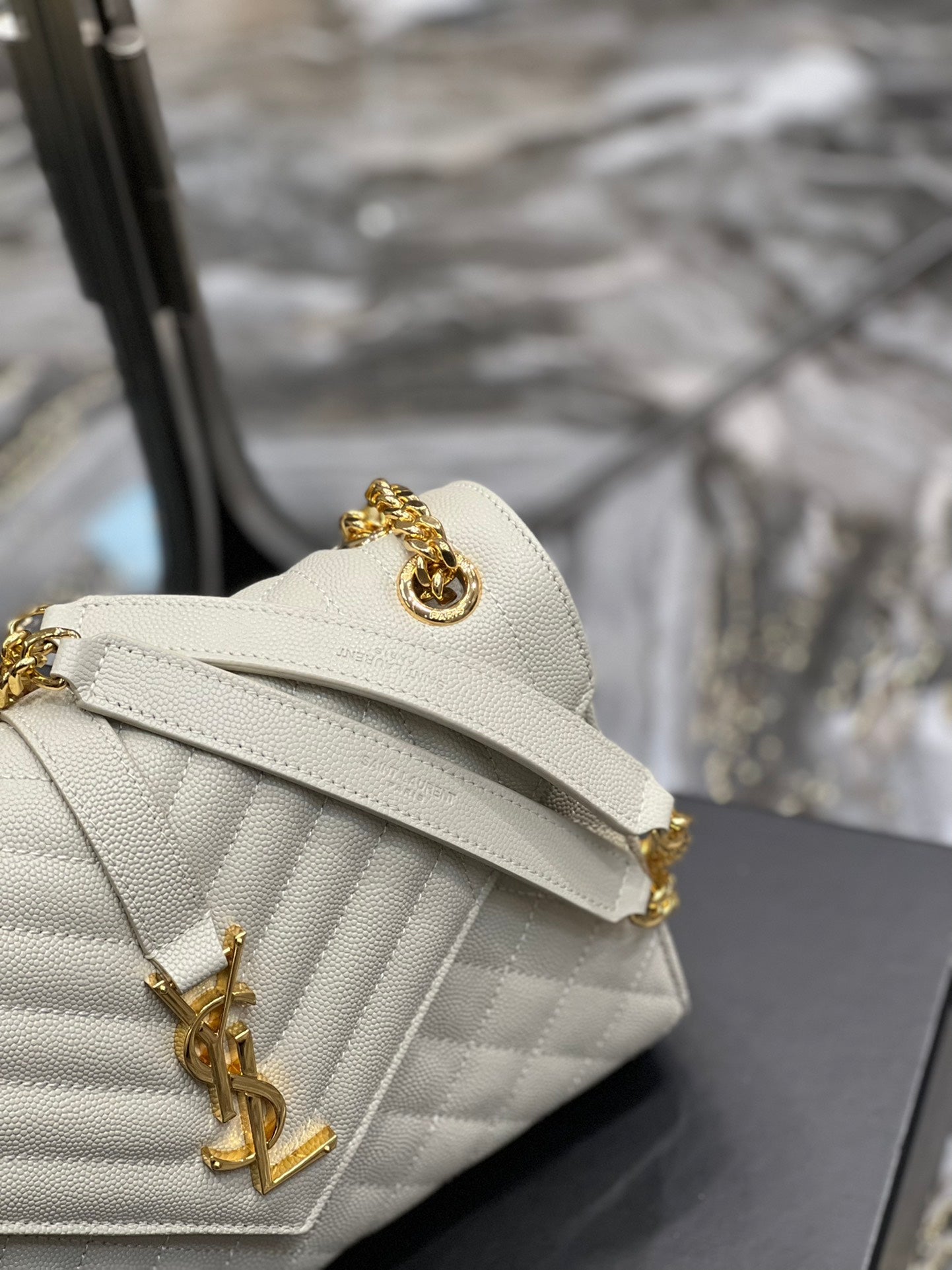 GLAMI Envelope MeGLAMIum Chain Bag White For Women, Women’s Bags 9.4in/24cm YSL