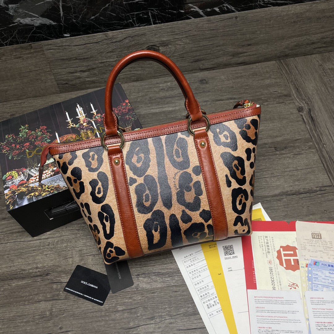 GLAMI Small Leopard-Print Crespo Shopper With Branded Plate Muticolour For Women 10.4in/26cm GLAMI GLAMI2216AW384HYNBM