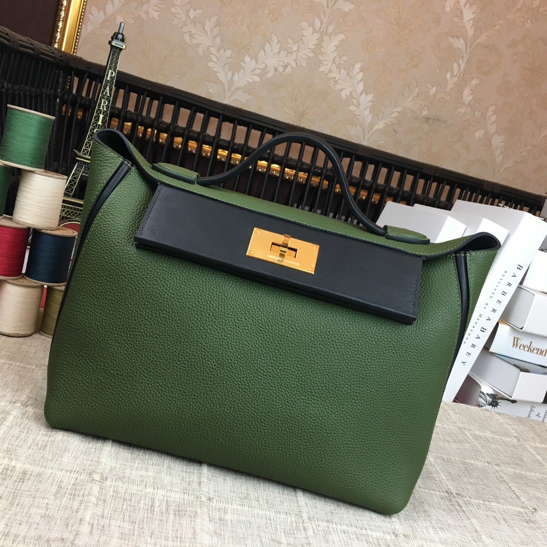 GLAMI 24/24 ClemenGLAMI Swift Green Gold Toned Hardware For Women, Handbags, Shoulder Bags 11.4in/29cm