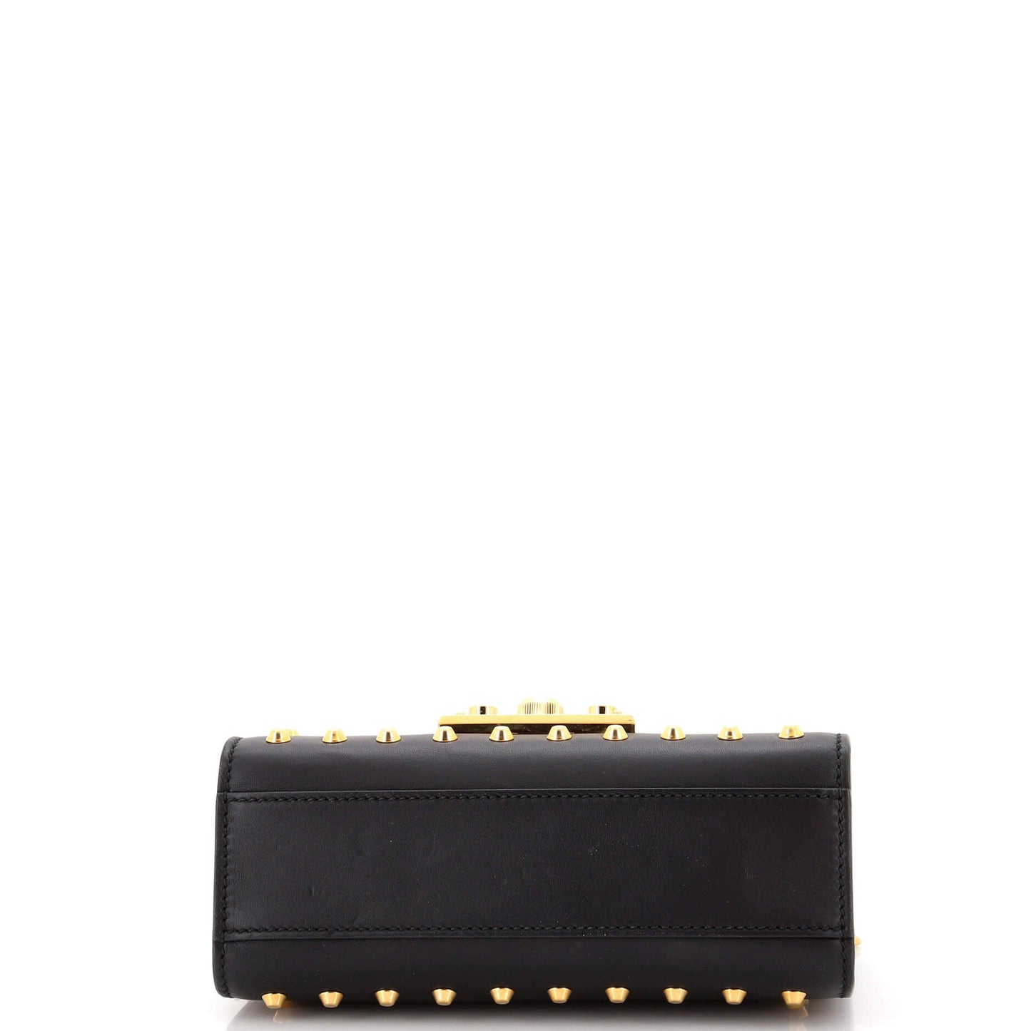 Pearly Padlock Shoulder Bag Studded Leather Small