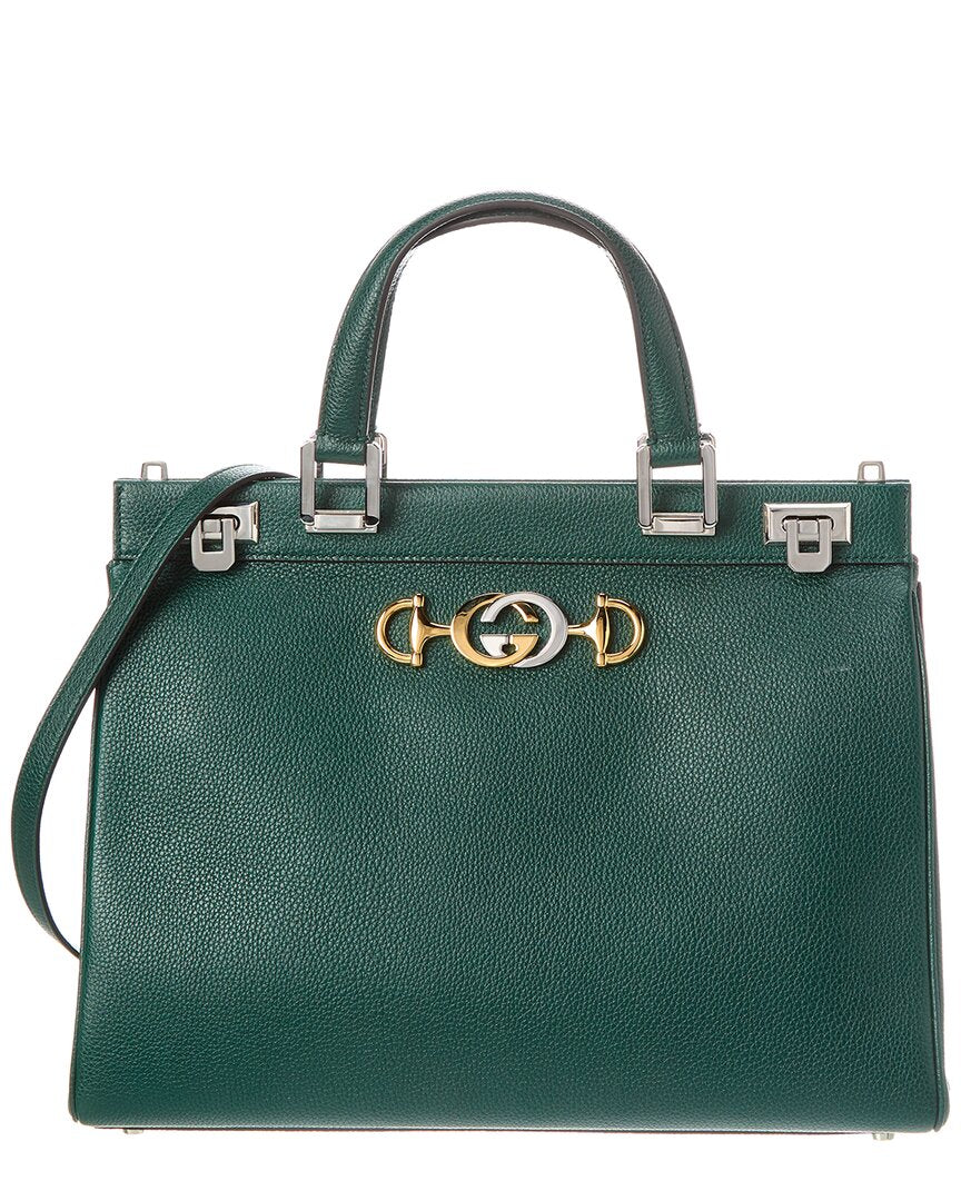 Gucci Zumi Medium Leather Top Handle Tote