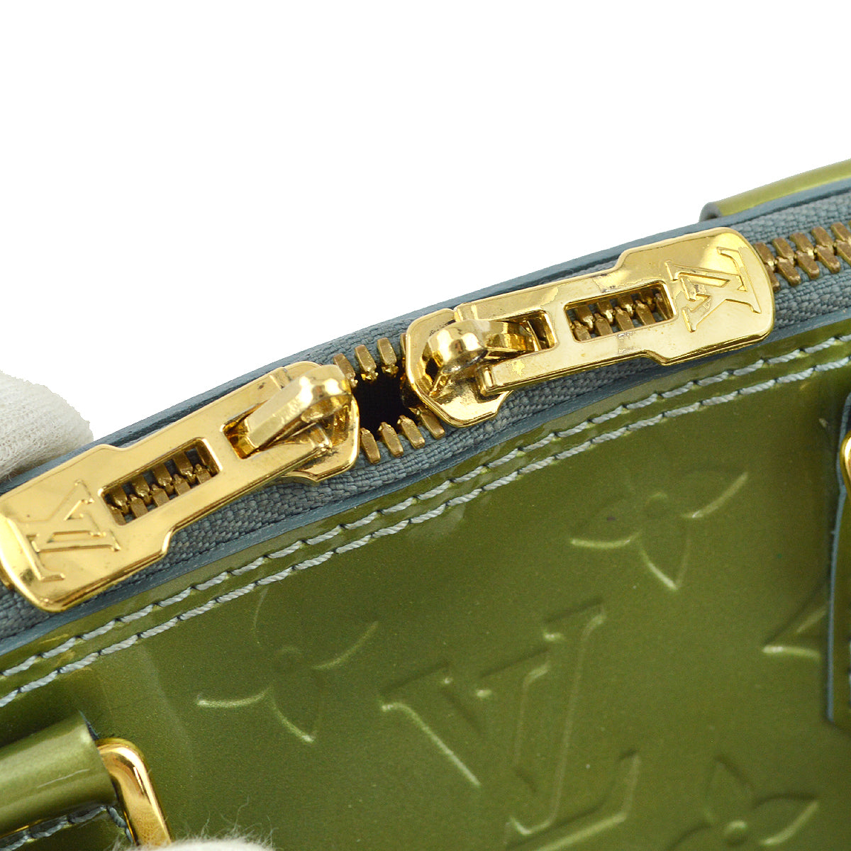 Louis Vuitton Green Vernis Alma BB M91584