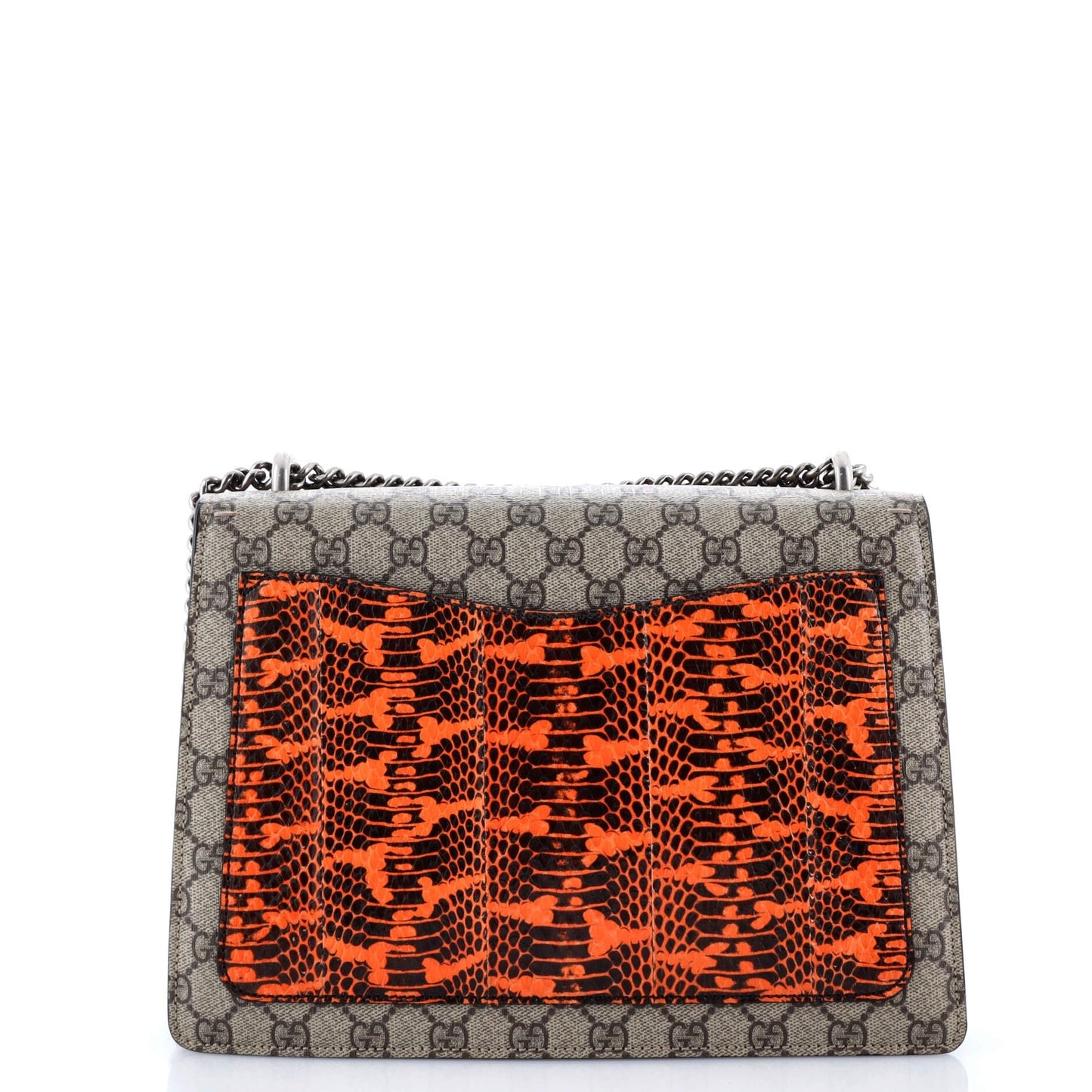 Dionysus Bag Embroidered GG Coated Canvas with Python Medium