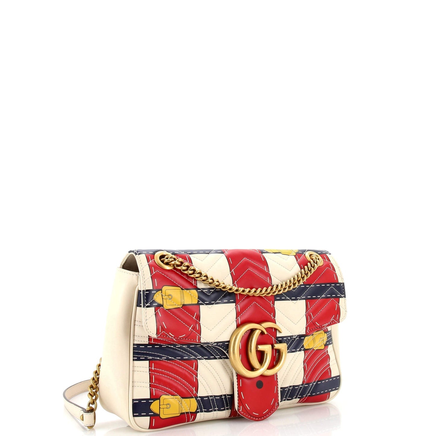 GG Marmont Flap Bag Trompe L'Oeil Matelasse Leather Medium