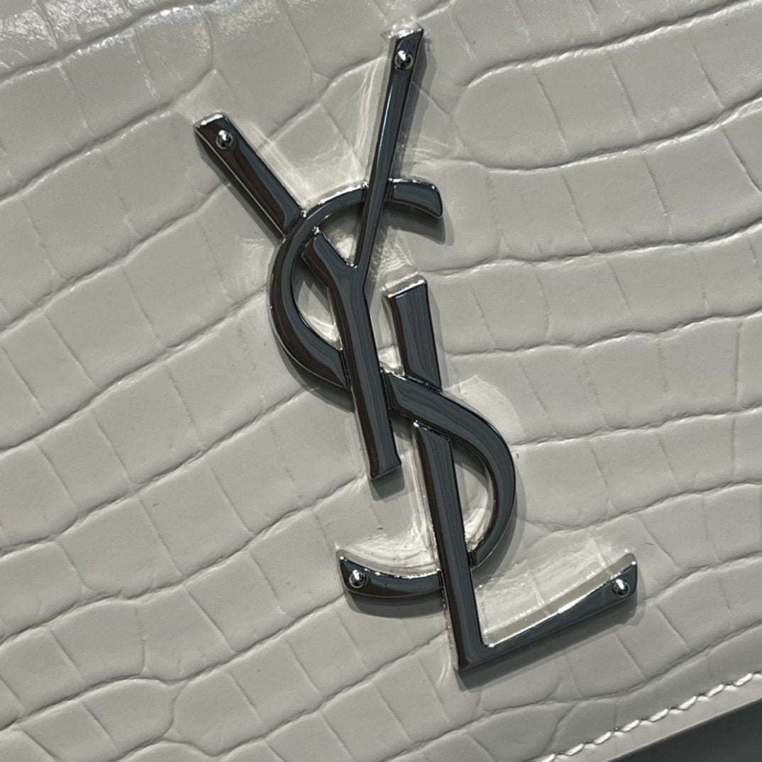 GLAMI Sunset MeGLAMIum Chain Bag For Women 8.6in/22cm White YSL 442906DND0N9207
