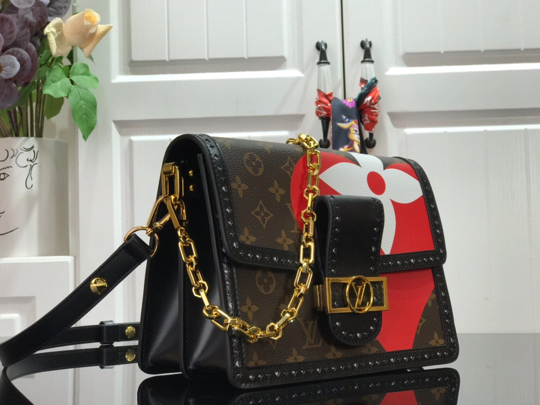 LV Dauphine MM Game On Monogram Canvas By Nicolas Ghesquiere For Women, WomenÃ¢â‚¬â„¢s Handbags, Shoulder And Crossbody Bags 9.8in/25cm LV M57448