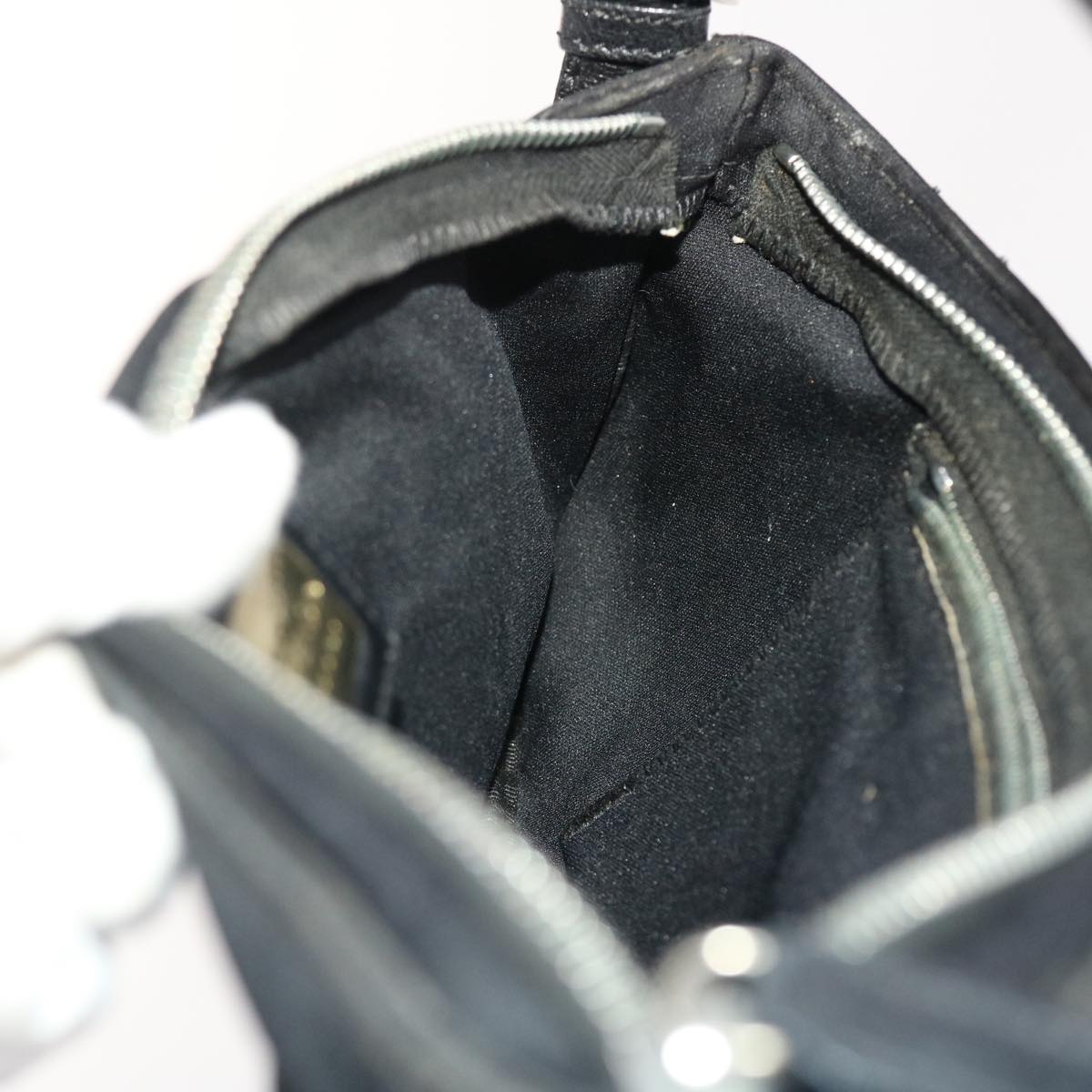 FENDI Mamma Baguette Shoulder Bag Nylon Black 50144