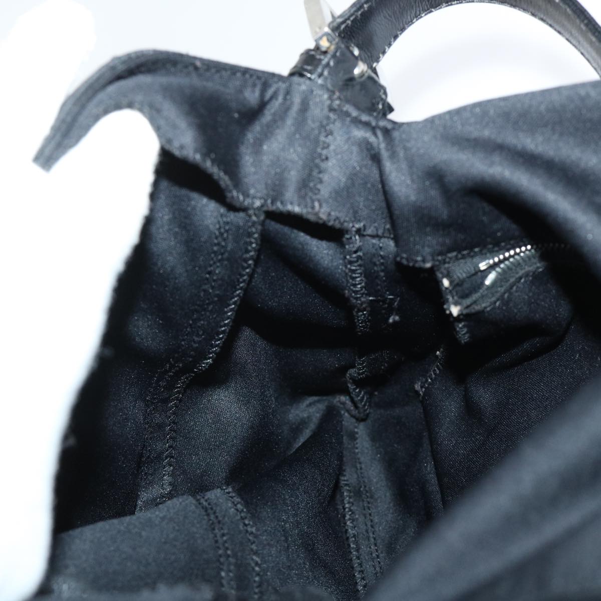 FENDI Mamma Baguette Shoulder Bag Nylon Black 50146