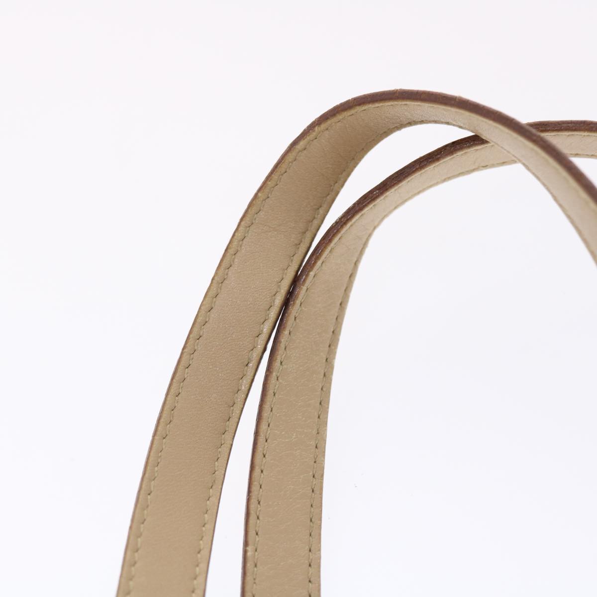 GUCCI GG Canvas Hand Bag Leather Beige 50158