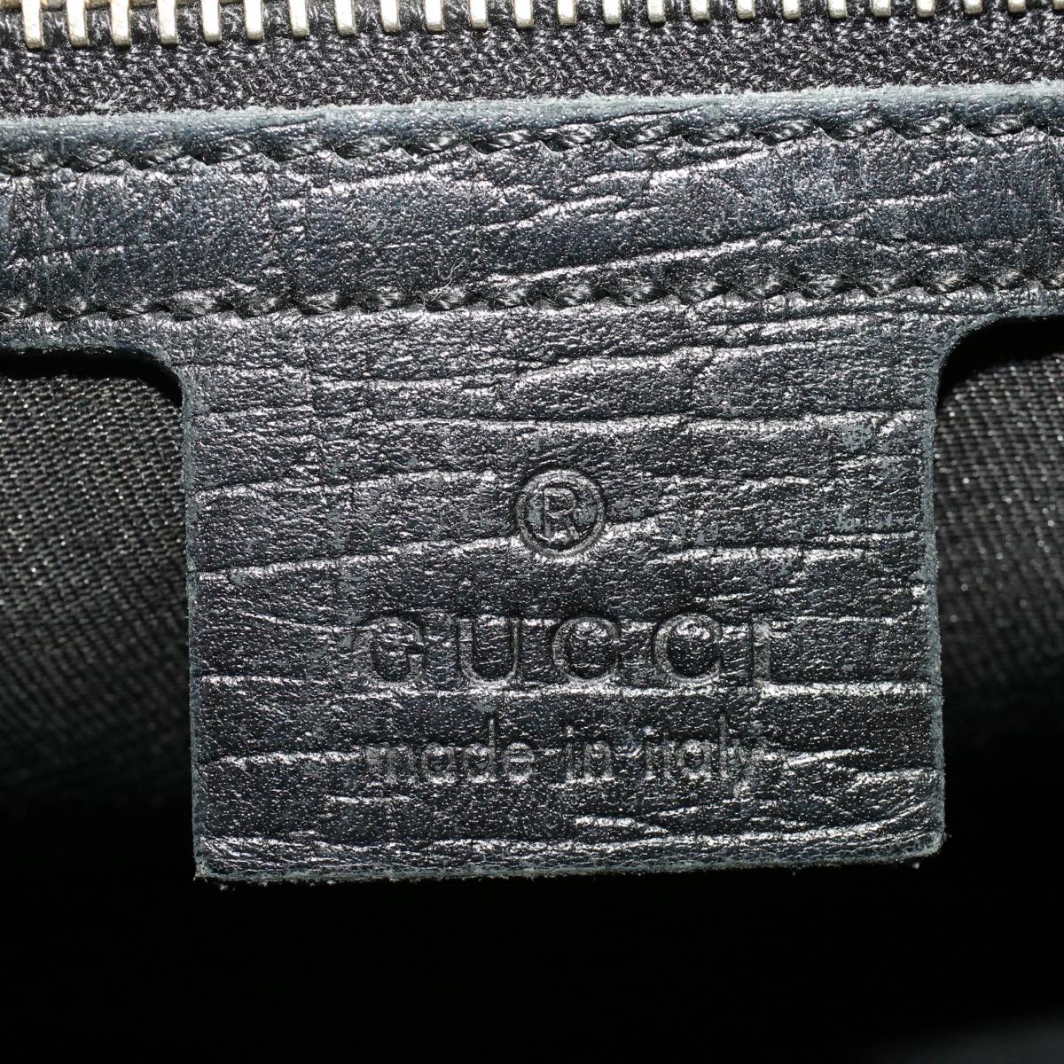 GUCCI GG Canvas Sherry Line Hand Bag Black White 139261 50162