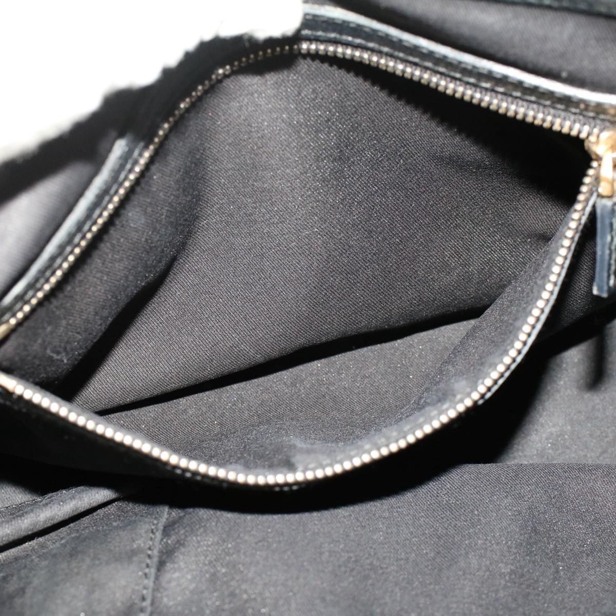 GUCCI GG Canvas Sherry Line Hand Bag Black White 139261 50162