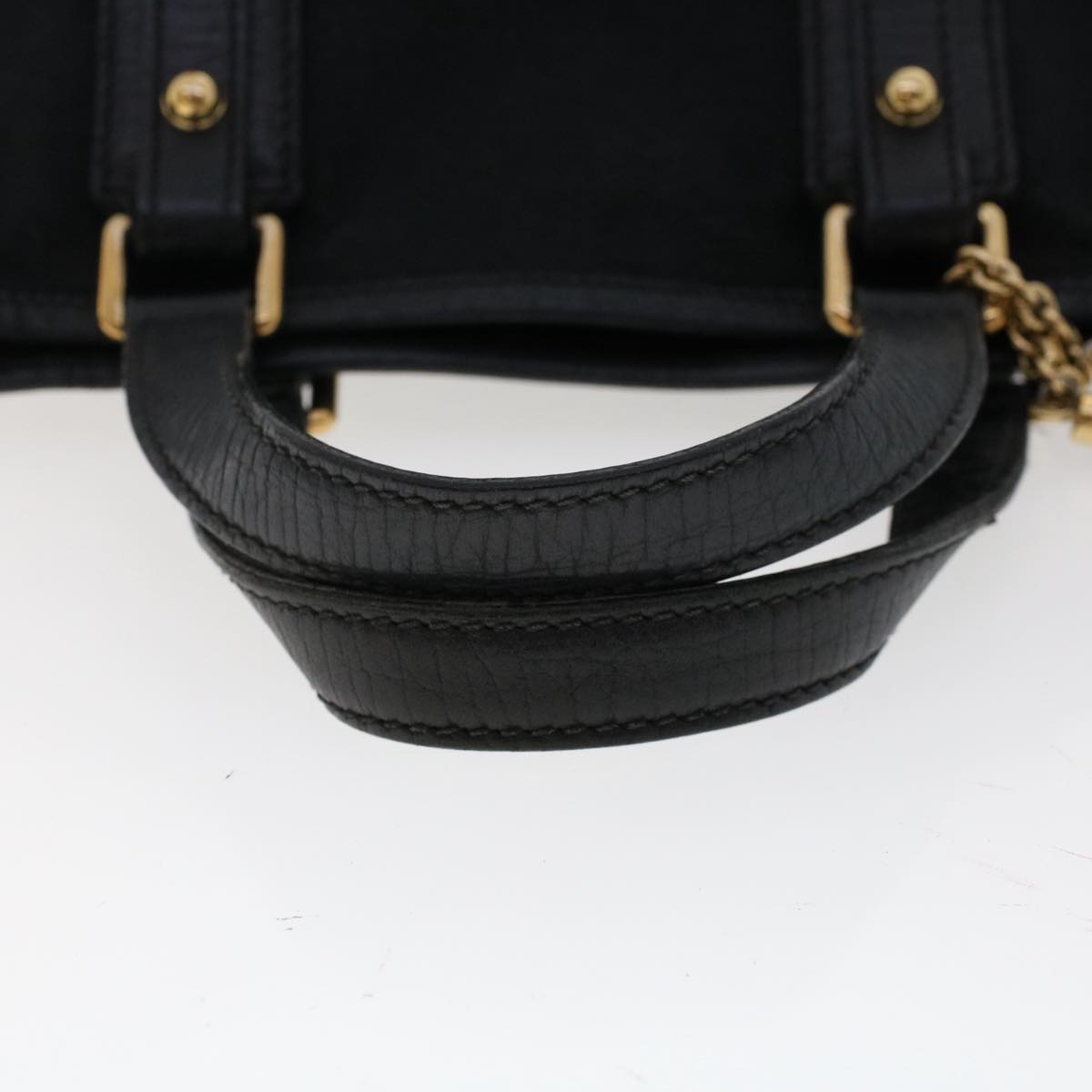 GUCCI GG Canvas Sherry Line Hand Bag Black White 139261 50162