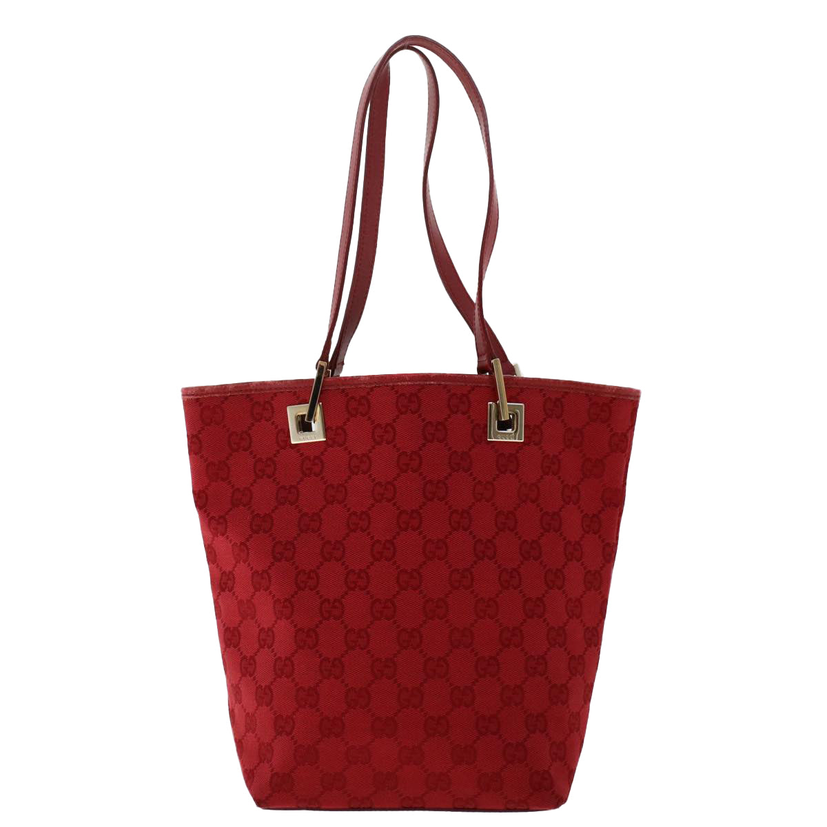GUCCI GG Canvas Hand Bag Red 0021099 50163