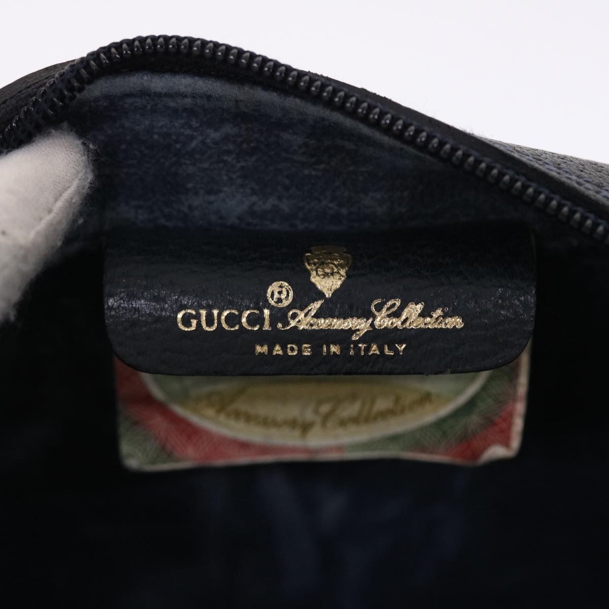 GUCCI GG Canvas Sherry Line Shoulder Bag PVC Leather Navy Red 50164