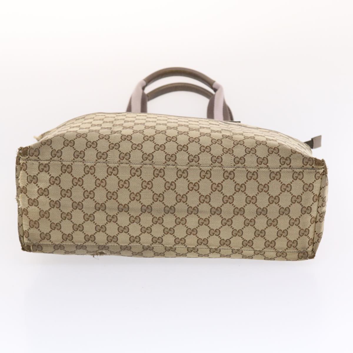 GUCCI GG Canvas Sherry Line Tote Bag Beige Gray pink 50175