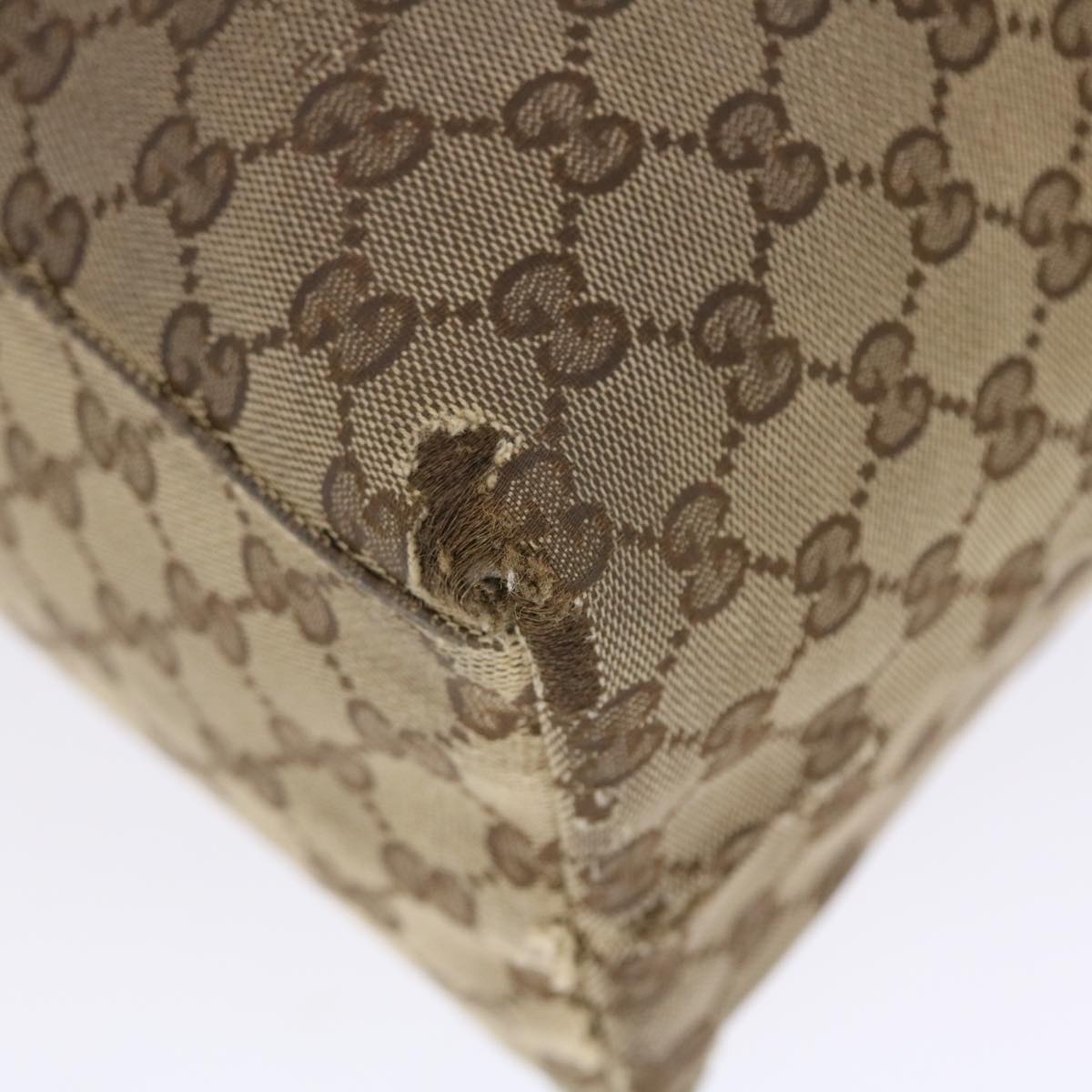 GUCCI GG Canvas Sherry Line Tote Bag Beige Gray pink 50175