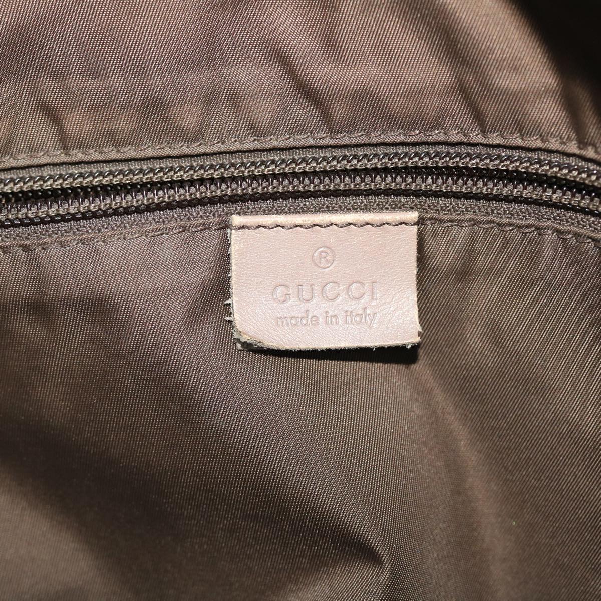 GUCCI GG Canvas Sherry Line Tote Bag Beige Gray pink 50175