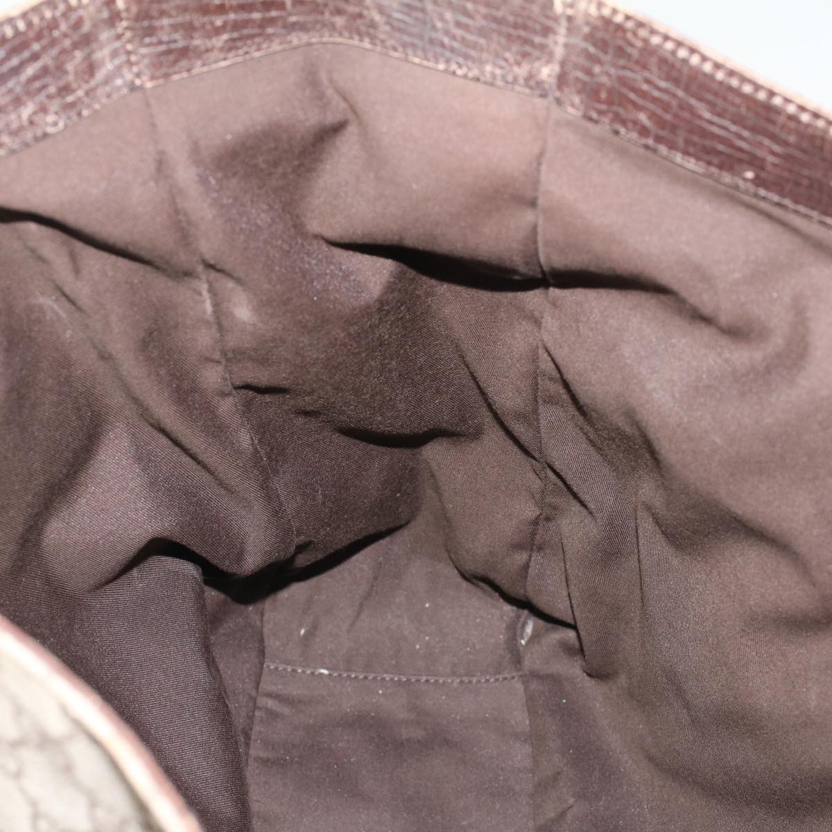 GUCCI GG Canvas Tote Bag PVC Leather Beige Brown 50178