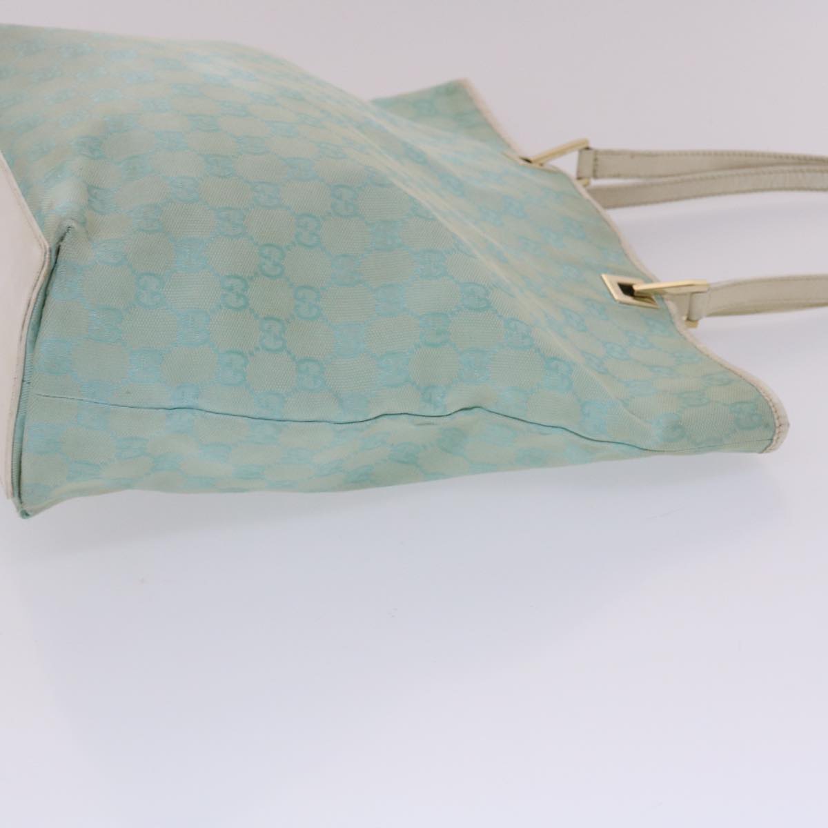 GUCCI GG Canvas Tote Bag Light Blue White 50181