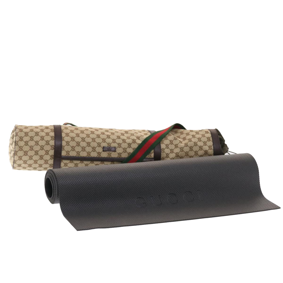 GUCCI GG Canvas Web Sherry Line Shoulder Bag & Yoga Mat 63""x25.6"" 50207A