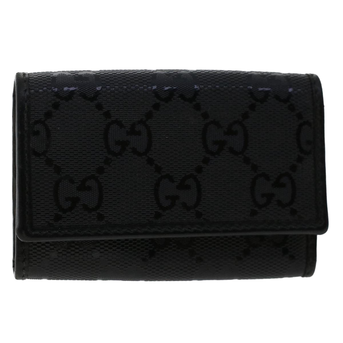GUCCI GG Canvas Key Case Black 138093 50222