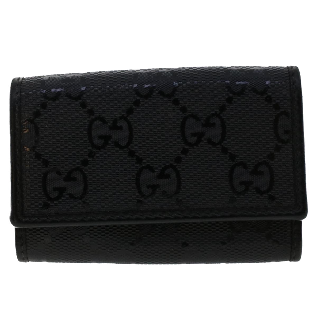 GUCCI GG Canvas Key Case Black 138093 50222