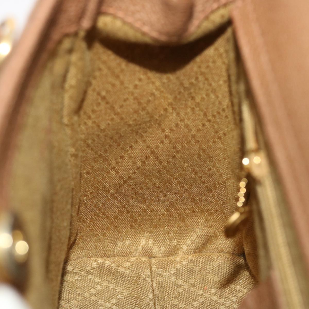 GUCCI Bamboo Hand Bag Suede 2way Brown 50264