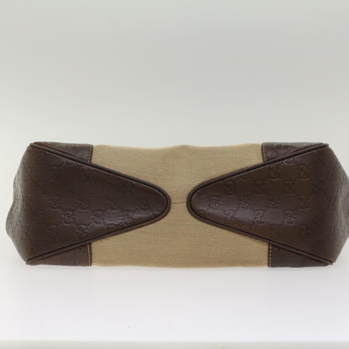 GUCCI GG Canvas Shoulder Bag Beige Brown 50405