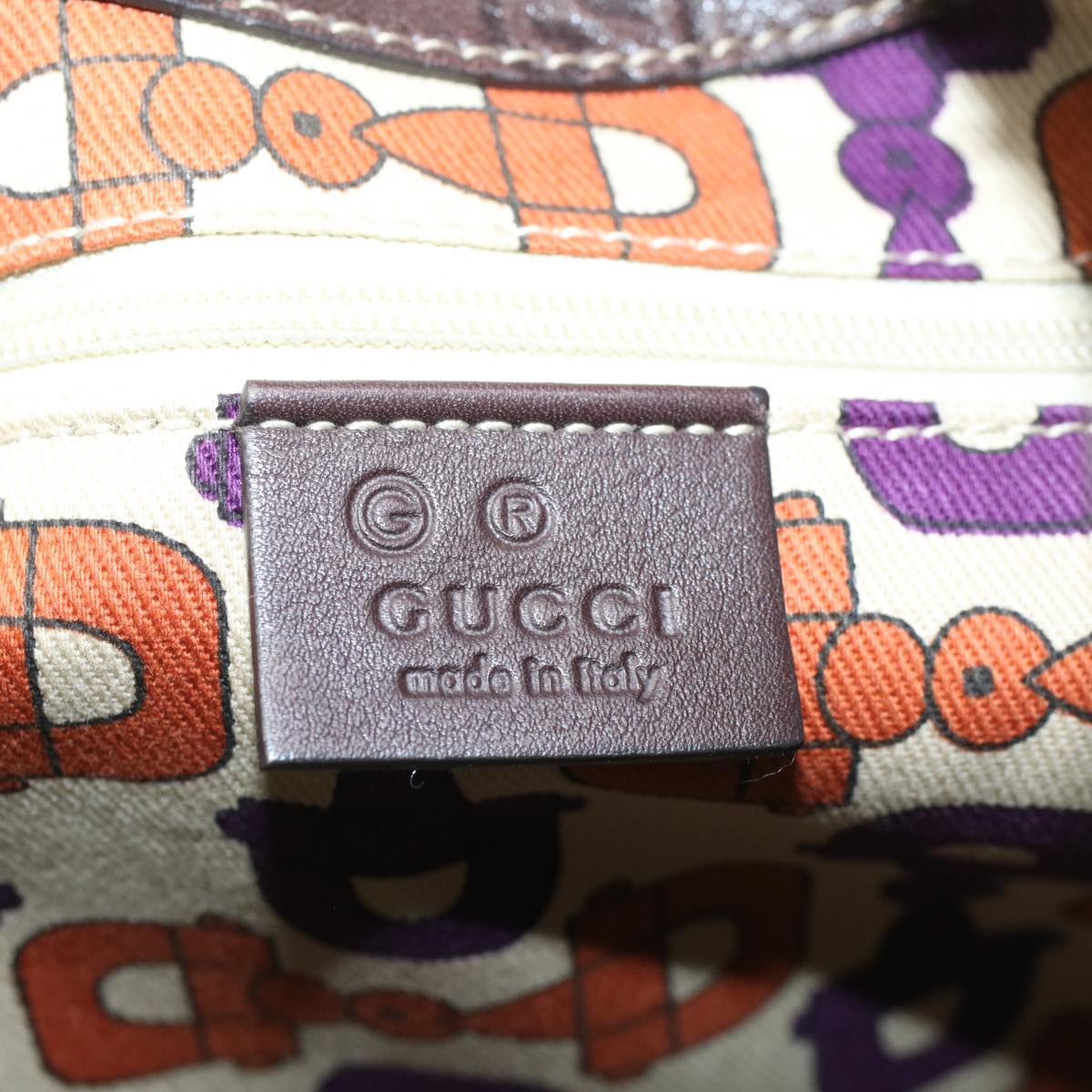 GUCCI GG Canvas Shoulder Bag Beige Brown 50405