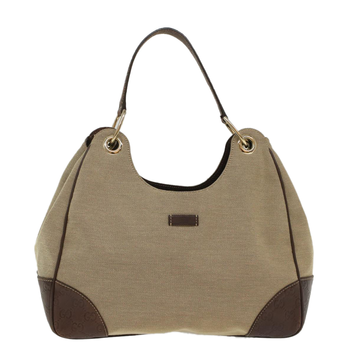 GUCCI GG Canvas Shoulder Bag Beige Brown 50405