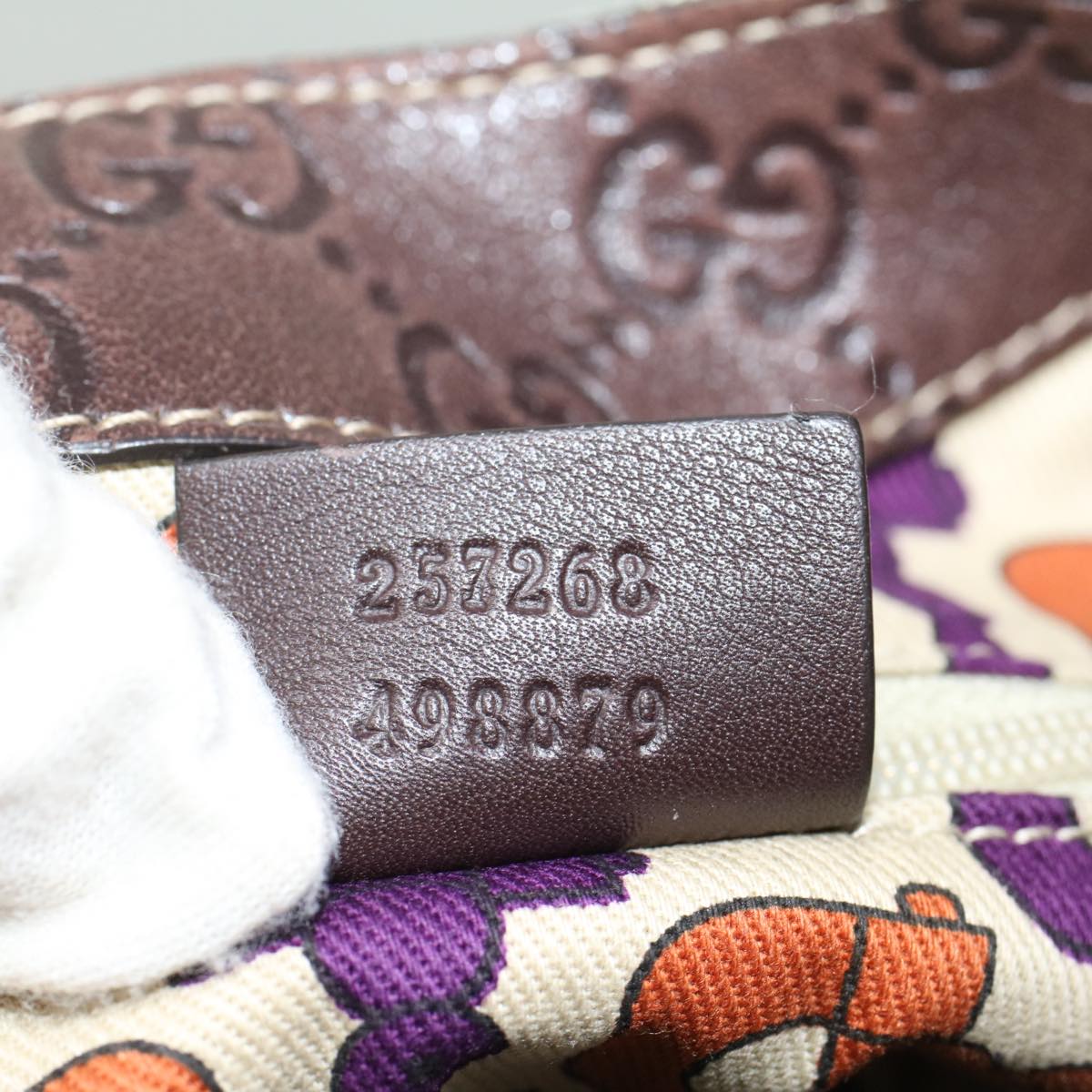GUCCI GG Canvas Shoulder Bag Beige Brown 50405