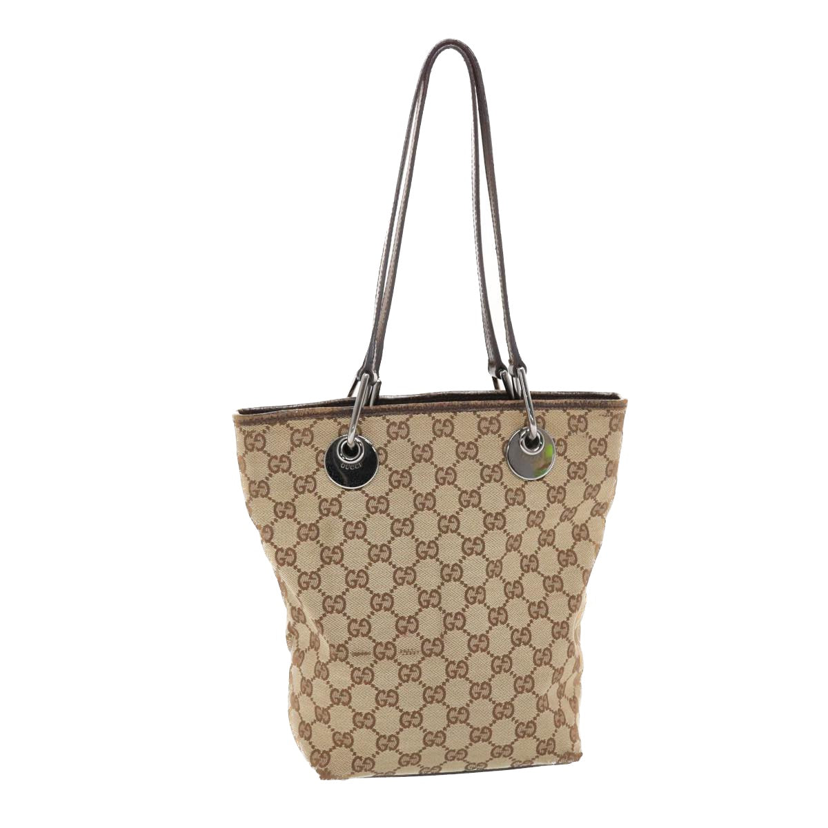 GUCCI GG Canvas Hand Bag Beige Brown 50409