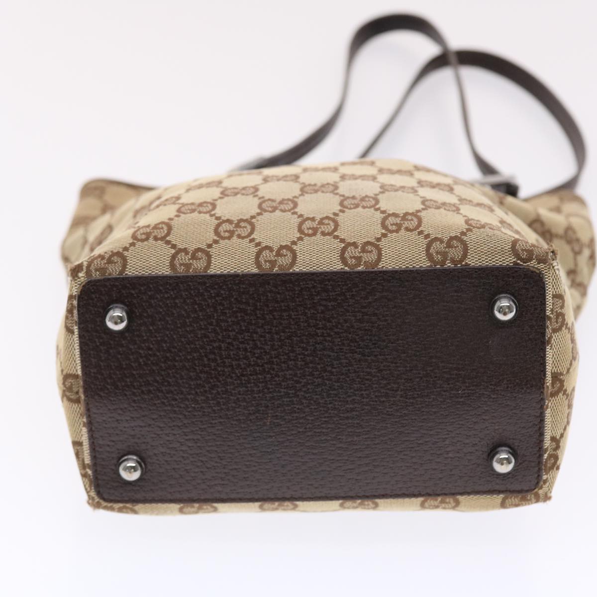 GUCCI GG Canvas Hand Bag Beige Brown 50409