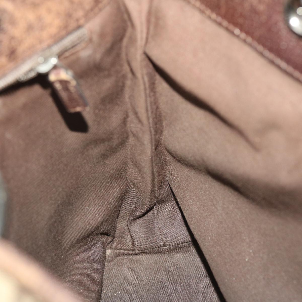GUCCI GG Canvas Hand Bag Beige Brown 50409